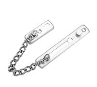 Generic Cerradura de Cadena de Acero Inoxidable Antirrobo, Cerradura de Cadena de Seguridad Fuerte para el Hogar, Puerta Interior, Hotel (Acero inoxidable 201 19,5x9,8x7,6cm)