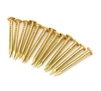 Generic Clavos de Cabeza Redonda de Latón Duraderos, 100 Uds. Con Fuerte Capacidad de Fijación para Bisagras de Muebles de 10mm/15mm/18mm/22mm (18 mm de largo)