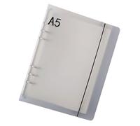 Generic Cubierta de Encuadernación para Cuaderno Portátil de PP Flexible Transparente para Reuniones de Oficina Escolar, 6 Orificios, Clips de Encuadernación, para Diarios, Notas, Bocetos, 7,28 X (A5)