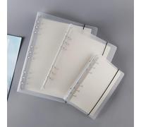 Generic Cubierta de Encuadernación para Cuaderno Portátil de PP Flexible Transparente para Reuniones de Oficina Escolar, 6 Orificios, Clips de Encuadernación, para Diarios, Notas, Bocetos, 7,28 X (A6)