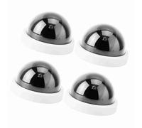 Generic de Cámara de Simulación Simulada con Luz LED Intermitente para Disuasión de Robos en Supermercados, Hoteles, etc. 4 Piezas (White)