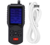 Generic Detector Integral de Calidad del Aire con Monitor de Temperatura y Humedad para Oficina en el Hogar, Analizador de Gas TVOC Medición de CO2 Equipo de Prueba Industrial, ABS