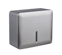 Generic Dispensador de Toallas de Pared para Baño, Cocina, Oficina, sin Taladro, Toallero de ABS con Ventana Transparente, Gran Capacidad, 200 Hojas, Toallas Plegables y Diseño Resistente (Silver)