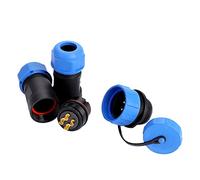 Generic Enchufe de Aviación Impermeable SP21, Conector de 2/3/4/5/7/9/12 Pines para Lámparas de Exterior, Plástico IP68 Duradero (4 pines)