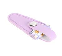 Generic Funda de Tijera Funda Protectora de Cuero PU de Primera Calidad para un Almacenamiento Cómodo Ideal para Costura, Manualidades y Bordado 1 Pieza (Flor Azul Púrpura)