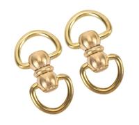 Generic Gancho Giratorio de Latón con Doble Anillo en D, Conectores Giratorios Duraderos, Ideal para Accesorios de Equipo de Acampada, 2 uds.