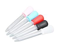 Generic Gotero Líquido de Silicona, Pipetas Transparentes de 5ml para Hacer Dulces y Decoración de Alimentos, Juego de 5