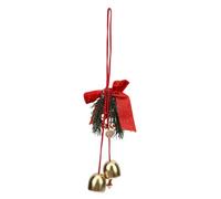 generic Guirnalda de Navidad arco con campana colgante colgante árbol de navidad adorno mini decoración de arco para hacerlo -yourself corona de ventana interior y exterior (rojo con Pinecone)