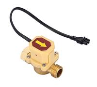 Generic Interruptor Automático de Control de Flujo de Agua Sensor de Flujo Ajustable Duradero para Sistemas de Agua de Baja Presión y Calentadores de Solares 220 V G1/2-G1/2 Rosca