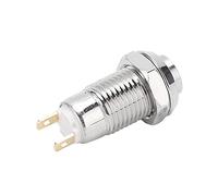 Generic Interruptor de Botón Impermeable de 8 Mm, Arranque Momentáneo Duradero de Acero Inoxidable para Aplicaciones de Baja Corriente