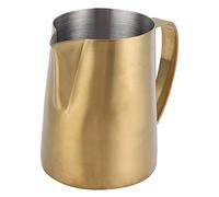 Generic Jarra de café Dorada Mate de 600 Ml con Patrón de Cisne, Elegante Taza de Espuma para Latte Art, Hecha de Acero Inoxidable 304, 10,1 Oz