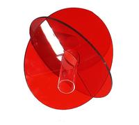 Generic Jarrón Floral Acrílico Geométrico, Colores Vibrantes, Fácil de Limpiar, para Centro de Mesa, Decoración Moderna para el Hogar, 1 Unidad (Disco Rojo 90g 15x13x2cm)