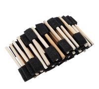 Generic Juego de 50 Brochas de Espuma, Brocha de Esponja Negra Duradera para Clases de Arte y Proyectos de Bricolaje, de Madera, 5,9x1 Pulgadas