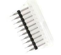 Generic Juego de Brocas PCB de 10 Piezas, Herramientas de Microcarburo para Agujeros de Soldadura de Precisión, Espacio de Descarga Fácil (0. zm)