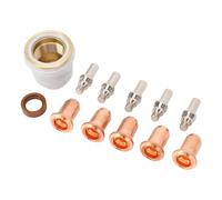 Generic Juego de Consumibles para Antorcha de Corte por con 5 Electrodos, 5 Boquillas, 1 Tapa Protectora, 1 Anillo Giratorio para IPT 60 PT 60, Aleación de Latón Duradera
