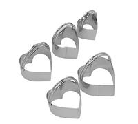 Generic Juego de Cortadores de Galletas de Acero Inoxidable, 5 uds. Lindo Molde para Galletas, Ideal para Hornear y Cocinar, Ideal para Niños y Celebraciones (corazón)