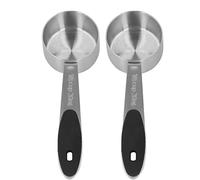 Generic Juego de Cucharas Medidoras de café de Acero Inoxidable, 2 uds., Medida Duradera de 1/8 de Taza para Cocina y Viajes, 30ml