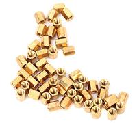 Generic Juego de Espaciadores de Latón, Espaciadores Hexagonales Duraderos para Instalación de Placas de Circuito, 50 Piezas de Latón M3 de 6 Mm, Ideal para Proyectos Electrónicos