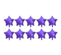 Generic Juego de Globos de Papel de Aluminio Five Star de 10 ", Globo de Helio Seguro para Fiestas y Bodas (PURPLE)