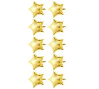 Generic Juego de Globos de Papel de Aluminio Five Star de 10 ", Globo de Helio Seguro para Fiestas y Bodas (GOLD)