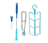Generic Juego de Limpiador de Bolsa 4 en Bolsa para Vejigas de hidratación: Cepillo con, Cepillo para Manguera, para Válvula de Mordida y Colgador de Secado, Kit Universal para Exteriores,