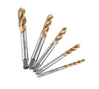 Generic Juego de Machos de Roscar Estriados en Espiral de Acero de Alta Velocidad de 5 Piezas M3 M4 M5 M6 M8 Herramienta de Roscado Resistente a la Oxidación para Mejorar el Hogar