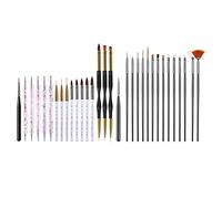 Generic Juego de Pinceles para Pintar Uñas, Juego de Pinceles para Douner de Uñas Multifuncionales Suaves Fasy Trip 31 Piezas para Principiantes para el Hogar