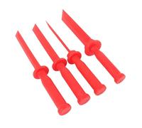 Generic Juego de Raspadores de Cincel de Plástico que No Dañan, Herramienta Duradera para Uso Automotriz y Doméstico, Compuesto de Nailon Rojo de 18mm a 36mm, 4 Uds.