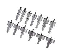 Generic Juego de Sierra Perforadora con Punta de Carburo TCT, 13 Piezas, Herramientas de Corte de Acero Inoxidable Duraderas para Perforación de Metales