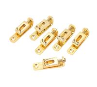 Generic Juego de Sillines de Guitarra Eléctrica, Sillines de Puente de Aleación de Zinc Duraderos para Mejorar la Calidad del Sonido, Paquete de 6, Ideal para Puesta en Escena (GOLD)