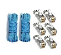 Generic Juego de Tensor de Rodillo Duradero de Cuerda con Hebilla Retráctil para Equipo Al Aire Libre de Dosel de Acampada