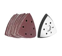 Generic Kit de Almohadillas de Lijado Oscilantes de Primera Calidad, 61 Piezas, con 6 Orificios de 90 Mm para Esmerilado y Pulido Versátil de Materiales Blandos, Adecuado para Manualidades y
