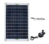 Generic Kit de Bomba de Fuente Solar, Bomba de Agua de Energía Solar de Material Resistente para Jardín, 800 L/h 12 V CC de bajo Ruido, Plástico de Silicona Ecológico para Estanque Pequeño