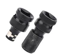 Generic Kit de Conversión de Mandril de Vástago Hexagonal de Llave de 1/2 1/4 de Pulgada Conversión de Adaptador de Zócalo de Cuadrado, Fácil de Apretar, Resistente Al Desgaste para Mecánicos