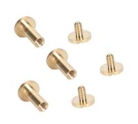 Generic Kit de Remaches de Latón, Juego de 50 Remaches Decorativos Curvos para Manualidades de Cuero, Bolsos, Ropa, Sombreros, Zapatos, 8mm (latón 5)