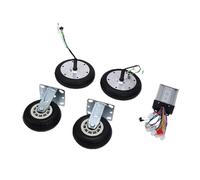 Generic Kit de Ruedas de Motor de Cubo, Ruedas de Motor de Cubo de Goma de Aleación de Aluminio Universal de 500 W con Controlador para Carretillas de Mano, Triciclos, Vehículos de