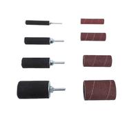 Generic Kit de Tambor de Lijado de Taladro Juego de Pulido de Acero Inoxidable de Goma Duradera para Herramientas Rotativas Taladros Eléctricos Vástago de 1/4 de Pulgada con Mangas de Grano 80 120