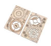 Generic Modelo de Rompecabezas de Calendario Mecánico para Aprendizaje Educativo Stem Calendario Impulsado por Engranajes de Madera para Niños y Familias