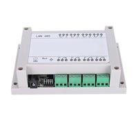 Generic Módulo de Control Remoto RJ45 /IP Interruptor de relé de 8 Canales 250 V/CA 10 A para Automatización del Hogar y Monitoreo Remoto (WHITE)