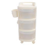 Generic Organizador de Almacenamiento para Recién Nacidos Essentials, Carrito para Cambiar Pañales Tipo Cajón Móvil de 3 Capas con Rueda para Artículos Infantiles, PP/plástico/hierro