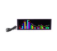 Generic Pantalla RGB LED Music Spectrum, Analizador de Espectro de Sonido, Efectos Dinámicos, Reloj Activado por Voz, USB Alimentado, ***