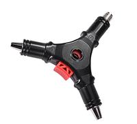 Generic Pelacables Coaxiales Herramienta de Compresión de Cabezal F Confiable para TV por Cable RG6 RG59 y Trabajo por Satélite Plástico Negro Acero Inoxidable
