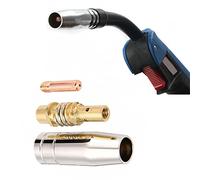 Generic Piezas de Antorcha de Soldadura MIG 15AK de 3 Piezas, Kit de Biela de Punta de Boquilla de Gas de Cobre con Tamaño Compacto para Reemplazo de Soldadura Profesional
