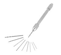 Generic Pin Vise Chuck Doble Extremo Latón Mini Herramienta de Taladro de Precisión para Joyería y Elaboración de PCB con 10 Brocas de Acero de Alta Velocidad