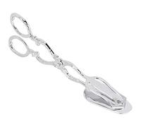 Generic Pinzas para Pan con Cabeza Puntiaguda, Elegante Abrazadera para Alimentos para Buffet y Barbacoa, Aleación de Zinc Plateada, 8,5x4,5 Pulgadas