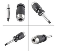 Generic Portabrocas sin Llave de Acero 45# con Diseño Autoajustable Eje Cónico MT2 JT3 para Tornos Taladros, Prensas y Fresadoras Juego de Mandril para Perforación Estable
