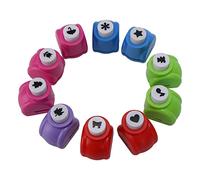 Generic Punch Craft Set Juego de Perforadoras de Papel Multifuncionales de Diseño Hueco Portátil de 10 Piezas para Trabajos de Bricolaje, álbumes de Recortes, Tarjetas de Felicitación, 10 X 1,26 X