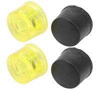 Generic Puntas de cabeza de goma, juego de 2 accesorios de repuesto de mazo con botón de tornillo de montaje M10x1 para instalar accesorios de martillo, amarillo negro, antideslizante, a prueba de