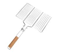 Generic Red de Malla para Barbacoa con Plegable y Protección Antiescaldaduras para Acampar y Picnics Al Aire Libre, Herramienta Resistente para Asar Barbacoa de Acero Inoxidable