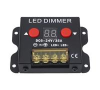 Generic Regulador de Intensidad de Tira de Luz LED Controlador de Atenuación PWM con Pantalla Digital para el Hogar y la Oficina Aleación de Aluminio 35A 5-24V